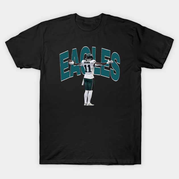 fly eagles fly : AJ brown star T-Shirt by hot_issue